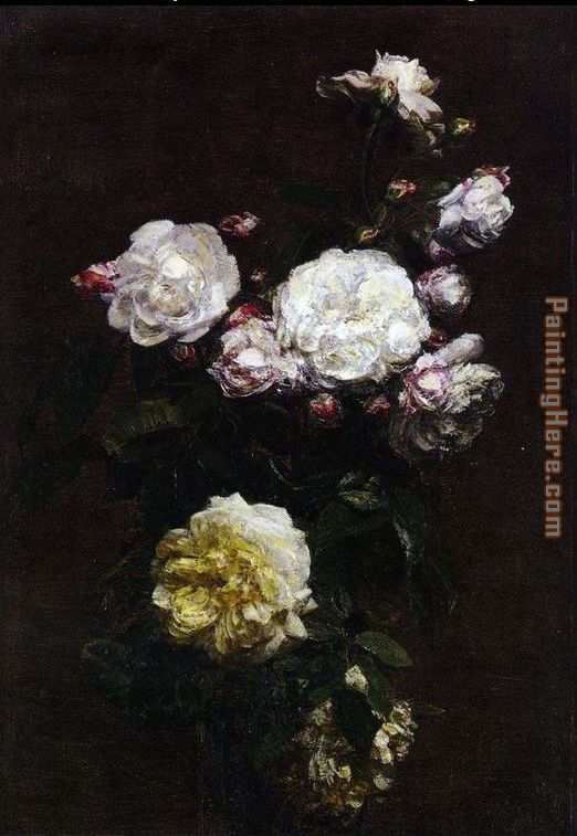 Henri Fantin-Latour White Roses II